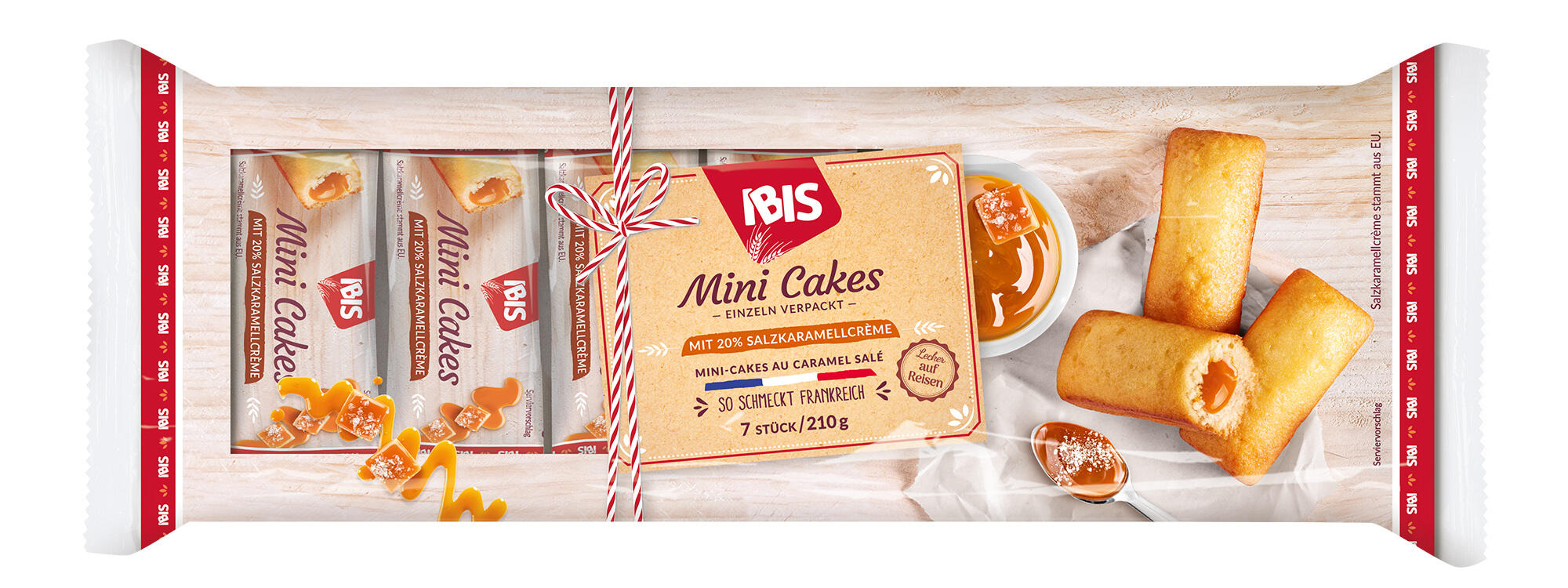 Verpackung der IBIS Mini Cakes Salzkaramellcrème