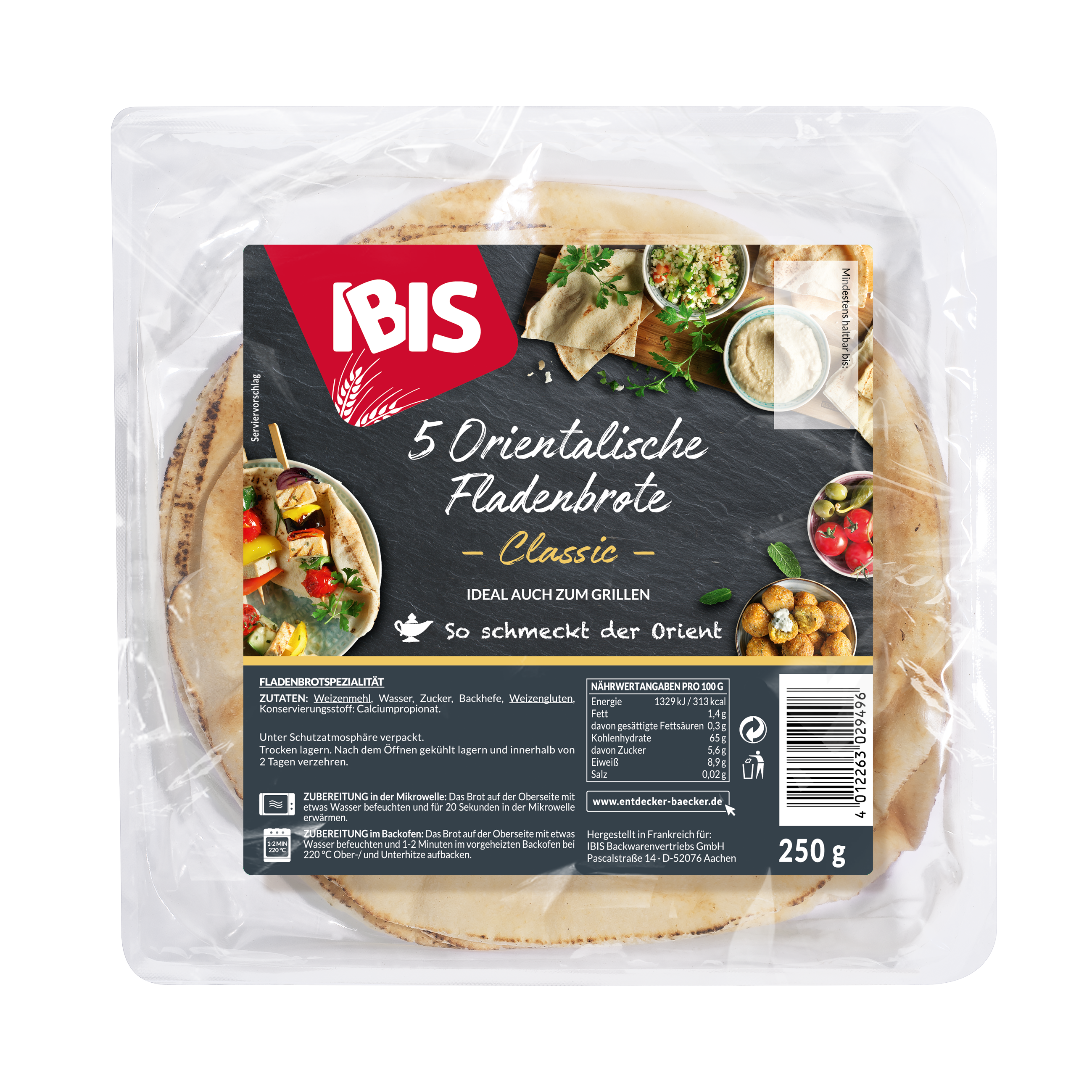 Produktabbildung der orientalischen Fladenbrote