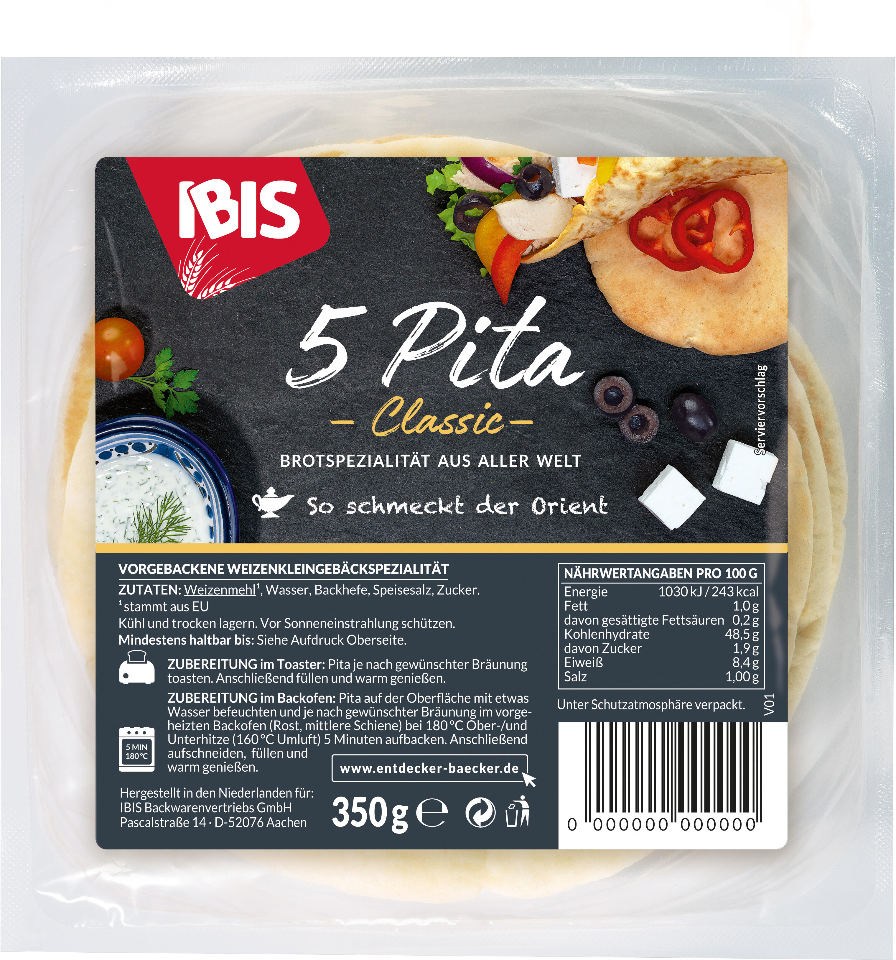 Packshot 5 Pita Classic