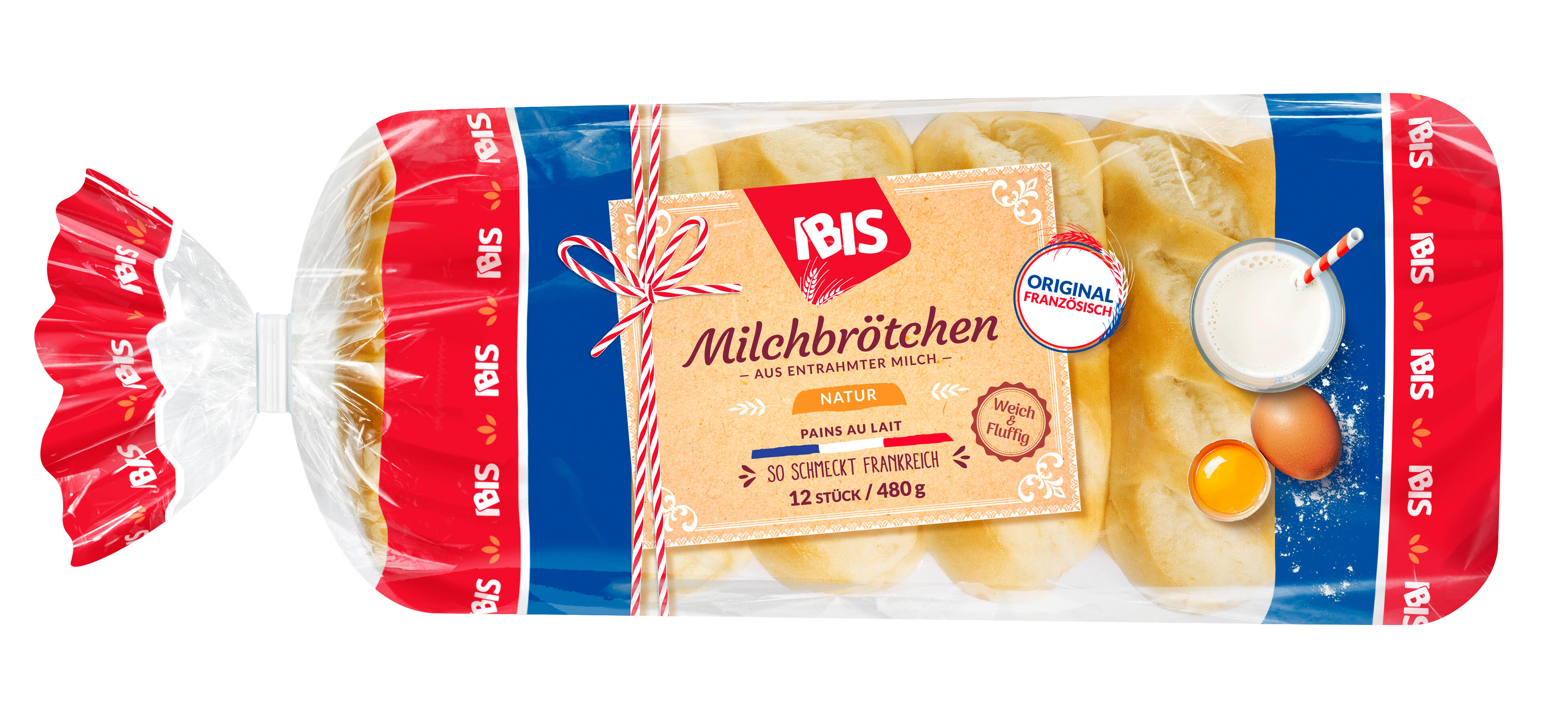 Produktabbildung der IBIS Milchbrötchen Verpackung