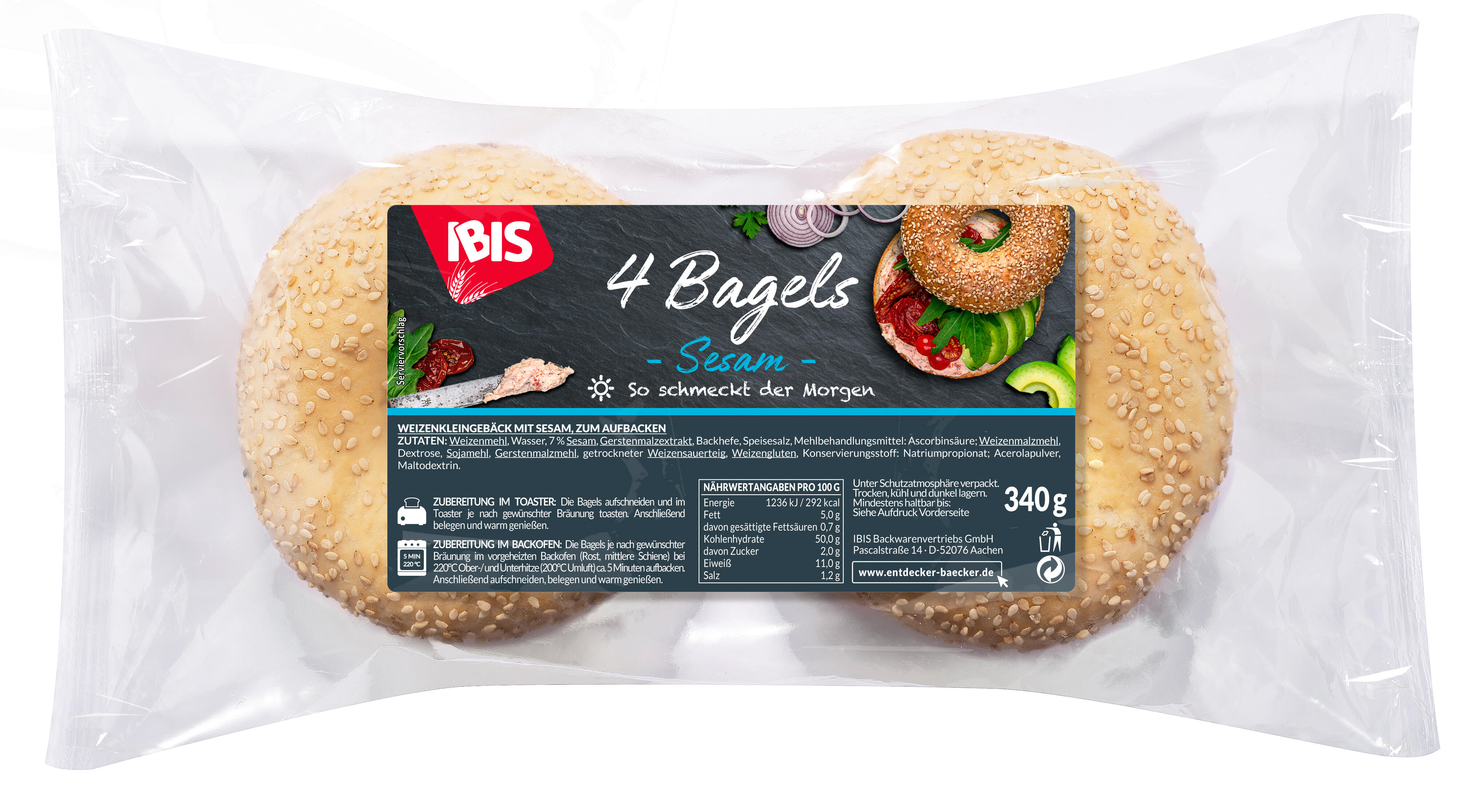 Packshot Bagels Sesam