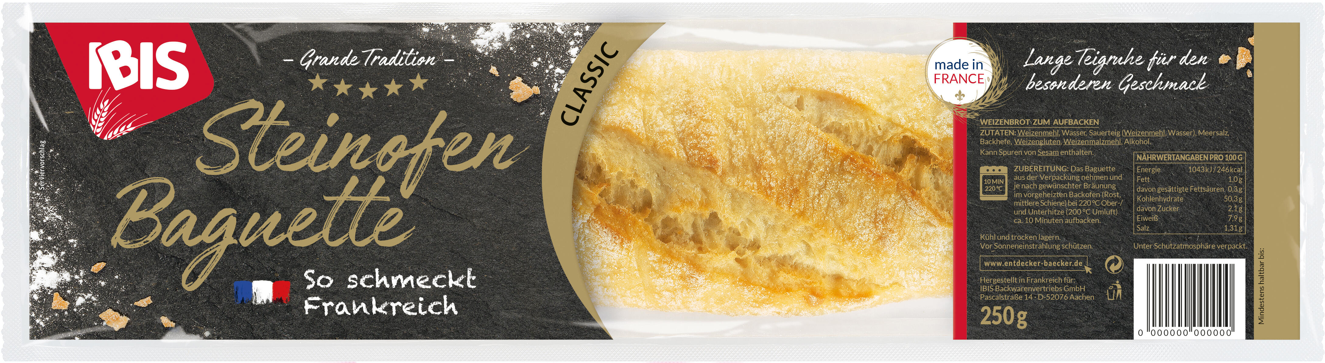 Packshot des Steinofen Baguette Classic