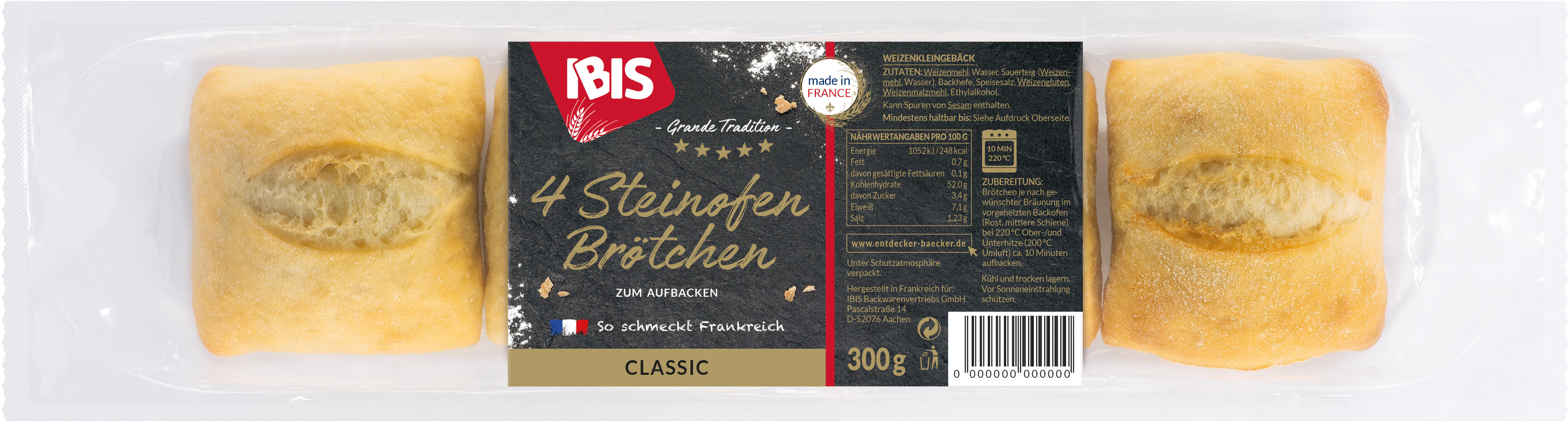 Packshot 4 Steinofen Brötchen
