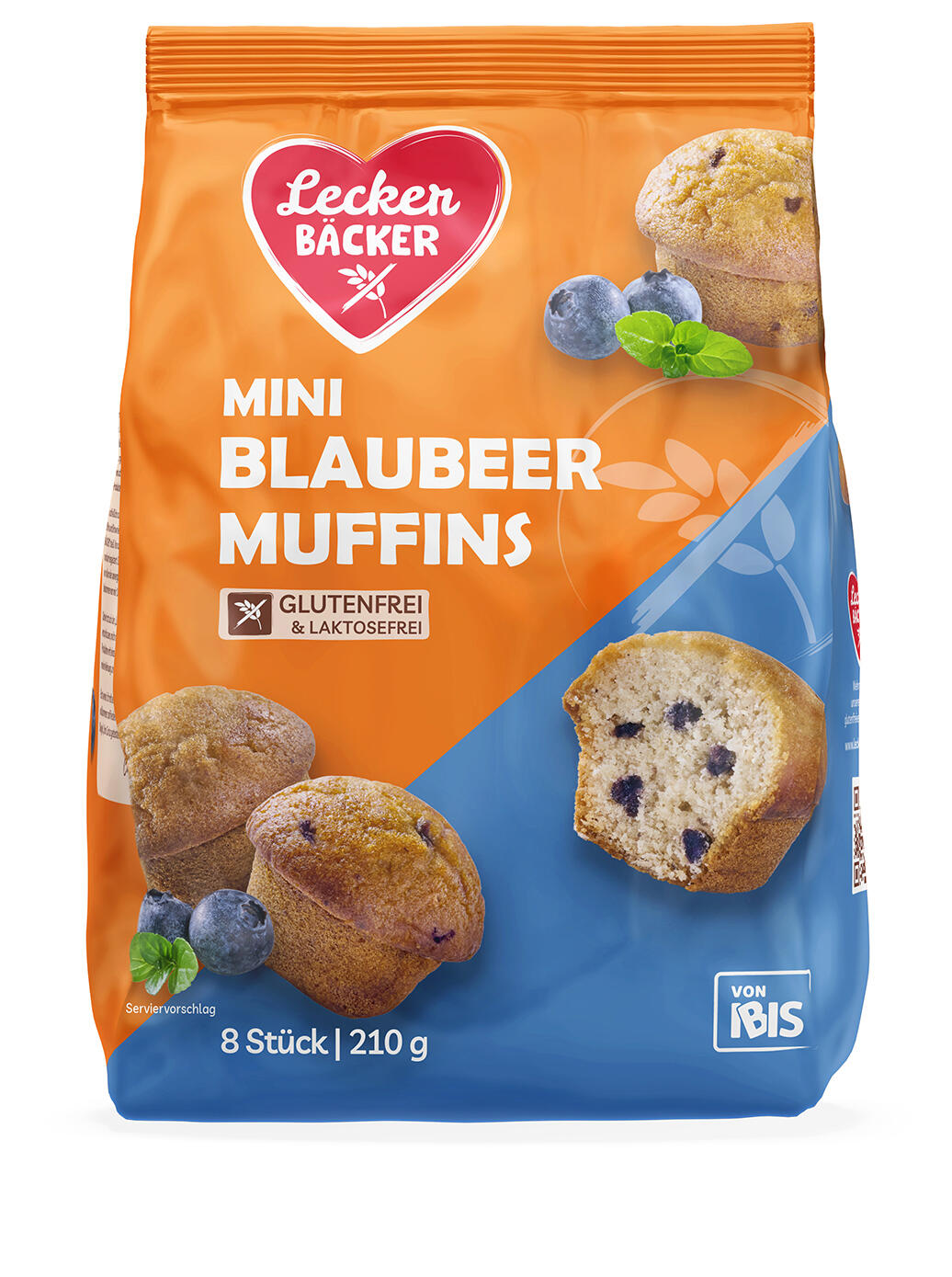 Packshot Lecker Bäcker Blaubeermuffins