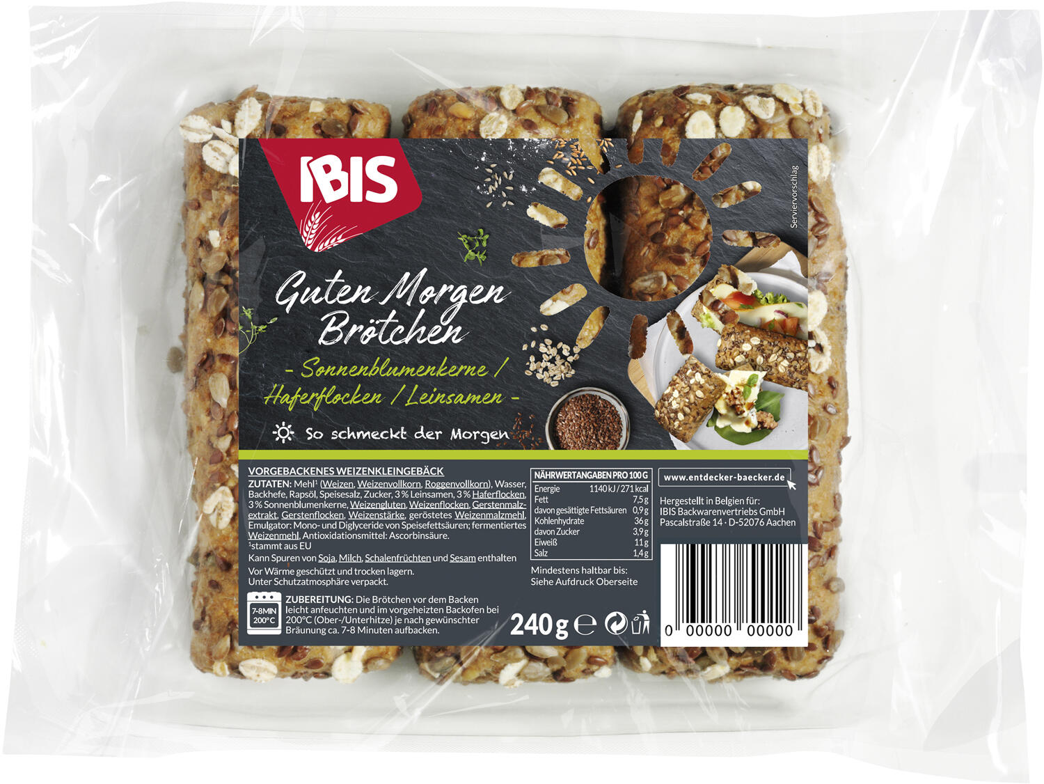 Packshot Guten Morgen Brötchen