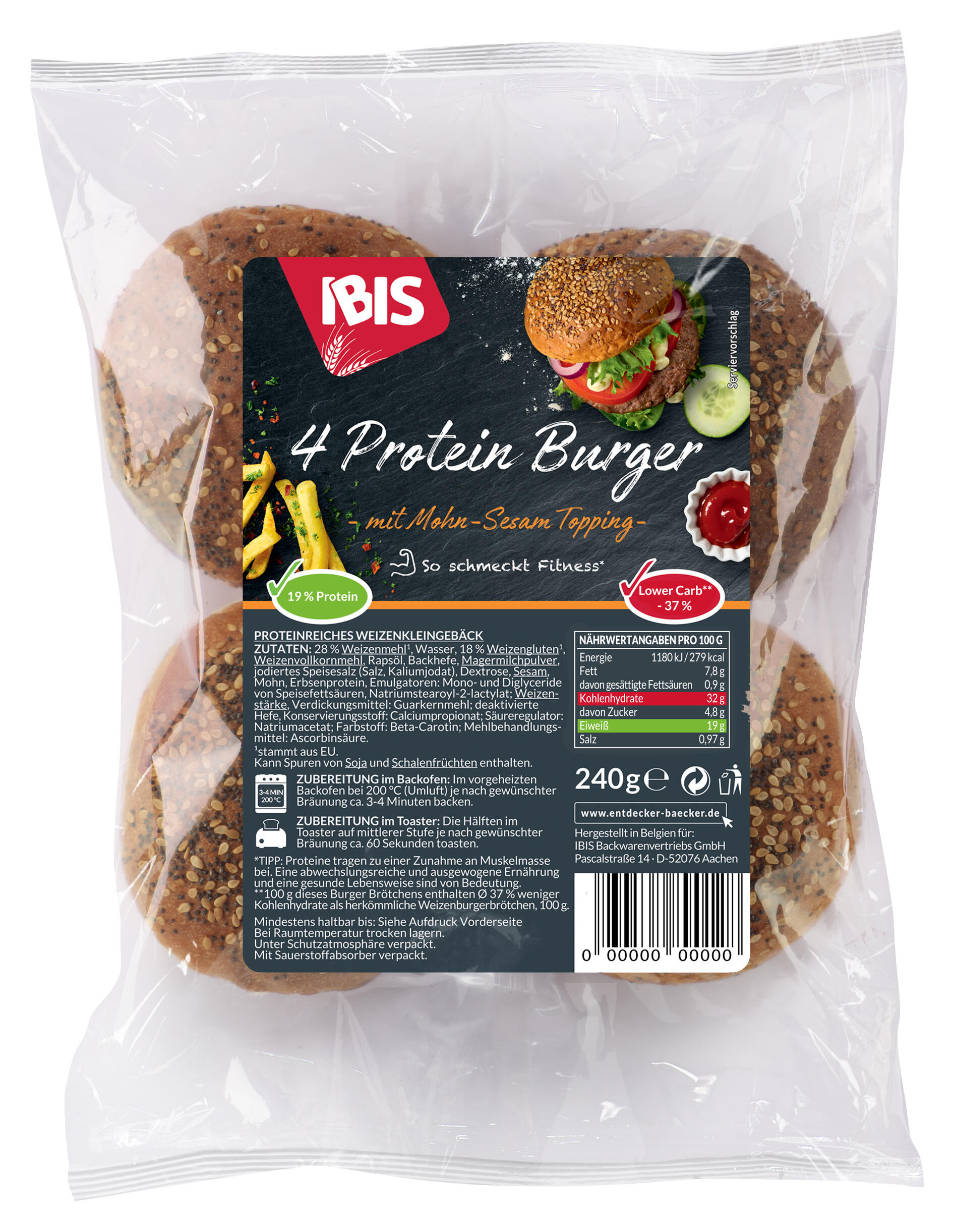 Packshot IBIS Protein Burger