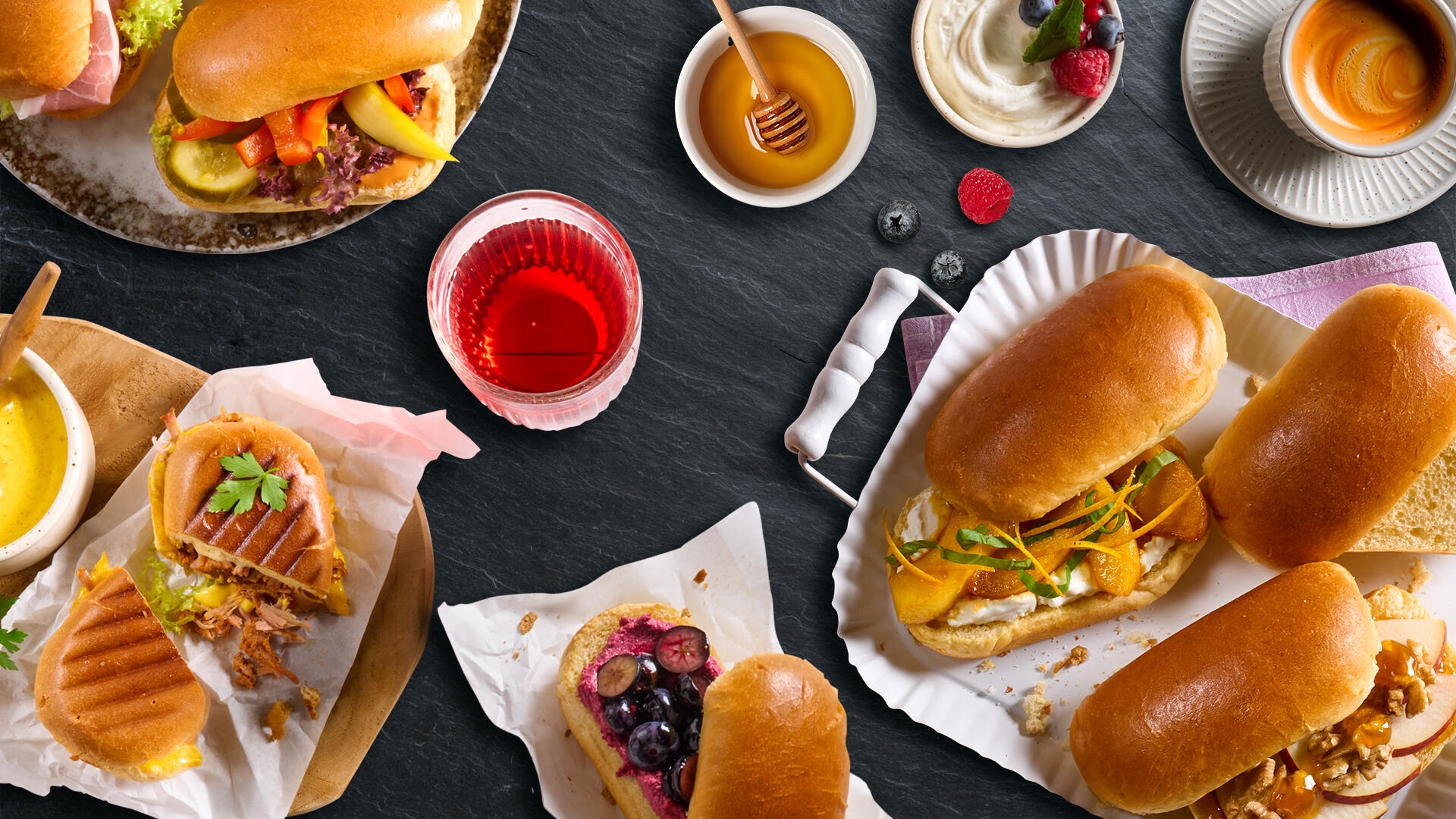 Composing mit den IBIS Brioche Sandwich Broetchen