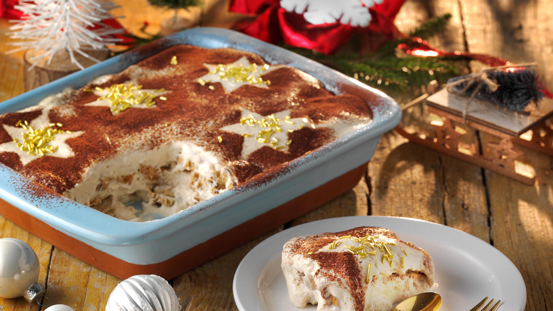 Weihnachtsrezeptbild: Milchbrötchen mit Schoko in Tiramisu