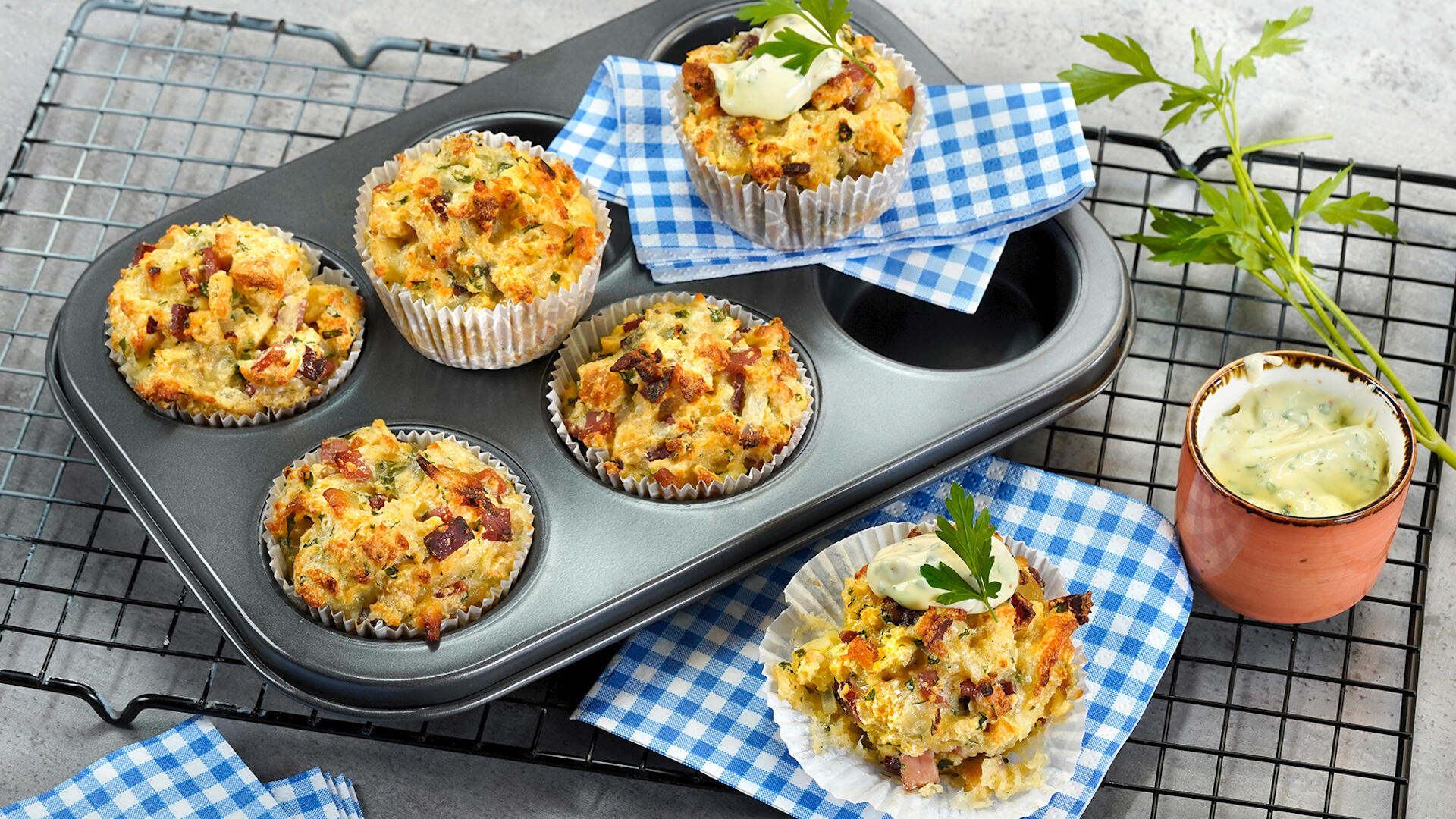 Rezeptbild Deftige Muffins für die Resteverwertung nach dem Grillen