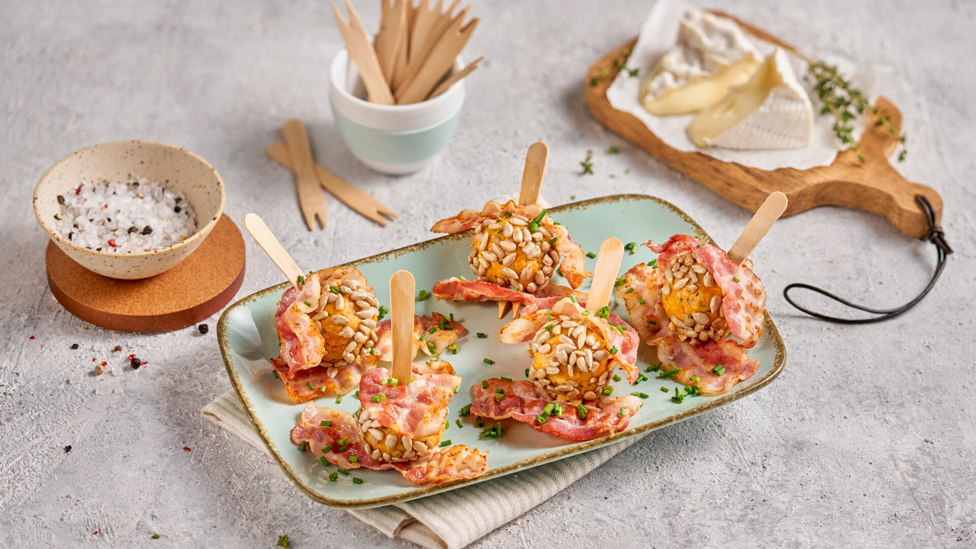 Rezeptfoto Pie Pops mit knusprigem Speck