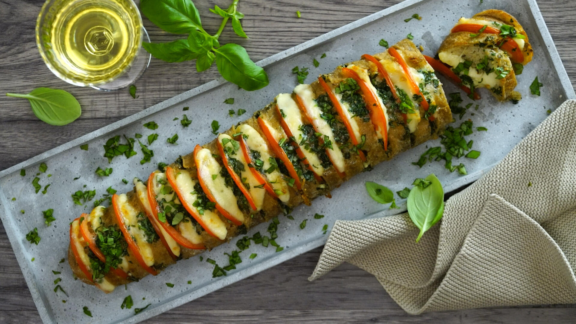 Rezeptbild: Steinofen Baguette Korn als Fächerbaguette