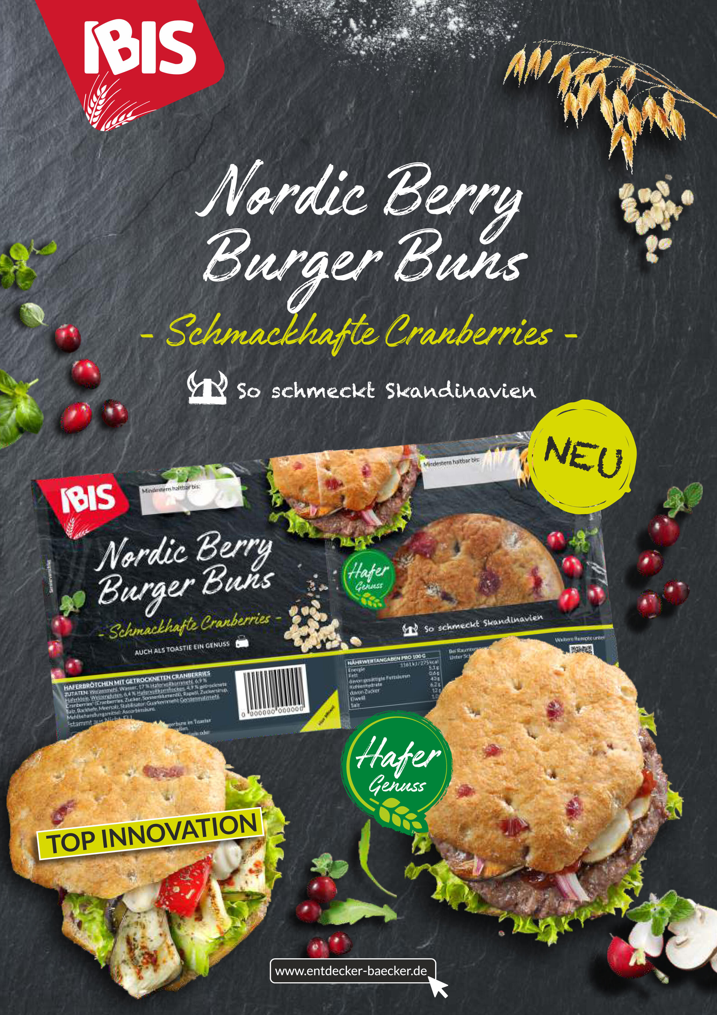 IBIS Nordic Berry Burger Bun