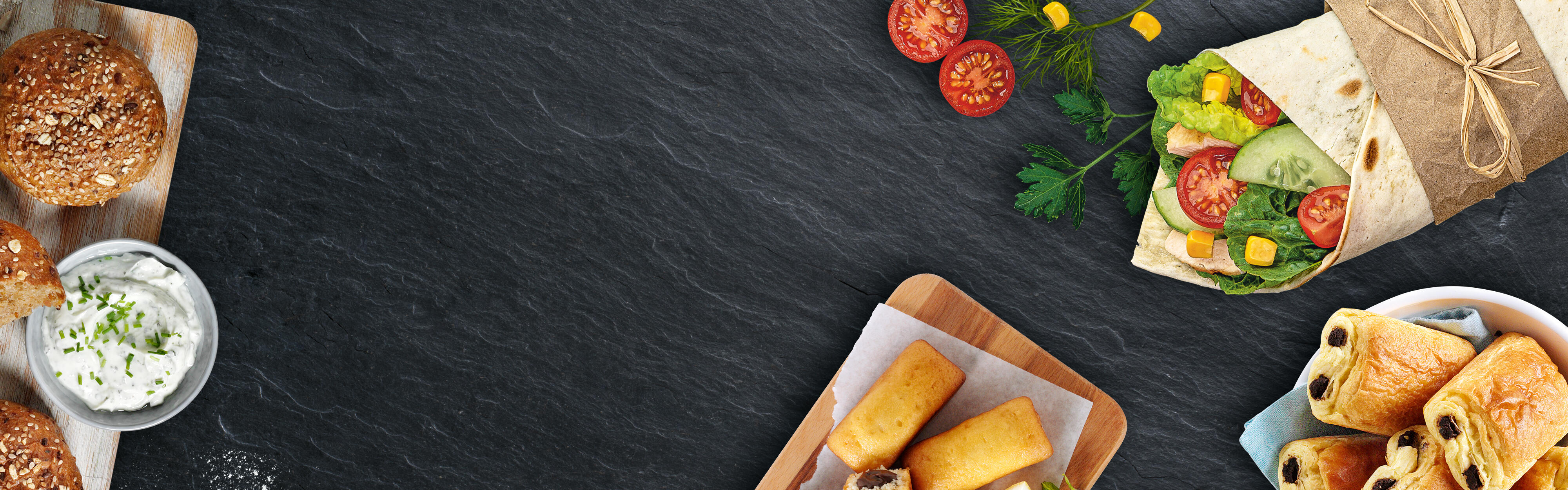IBIS baked goods on a slate