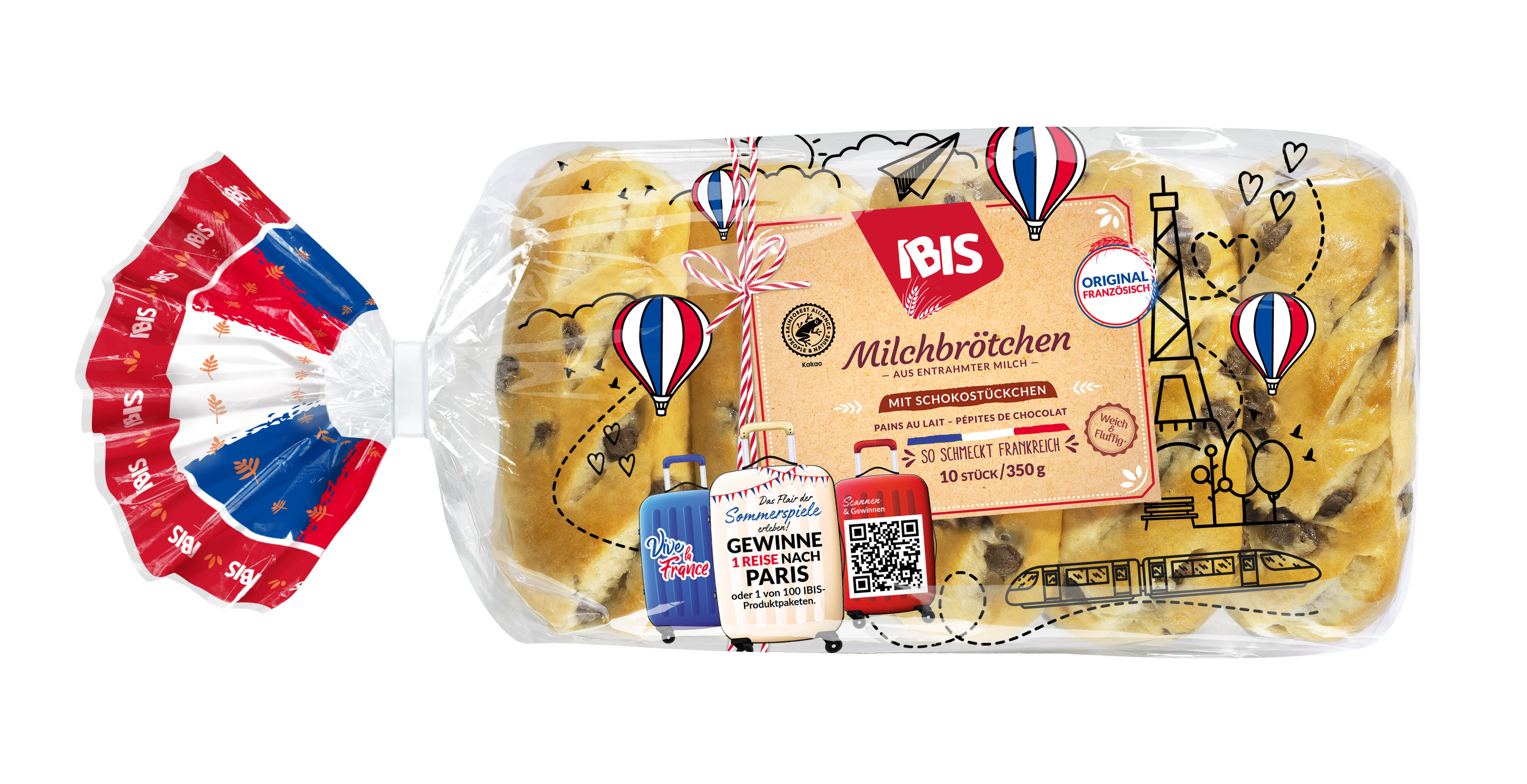 Sonderedition Sommerspiele 2024 Milchbrötchen mit Schokostückchen